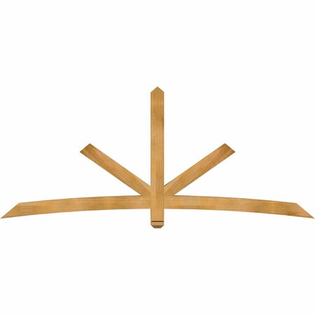 Ekena Millwork Alberta Rough Sawn Timber Gable Bracket, Western Red Cedar, 96"W x 40"H x 4"D x 4"F, 10/12 Pitch GBW096X40X0404ALB00RWR